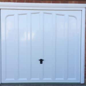 Fixed white garage door